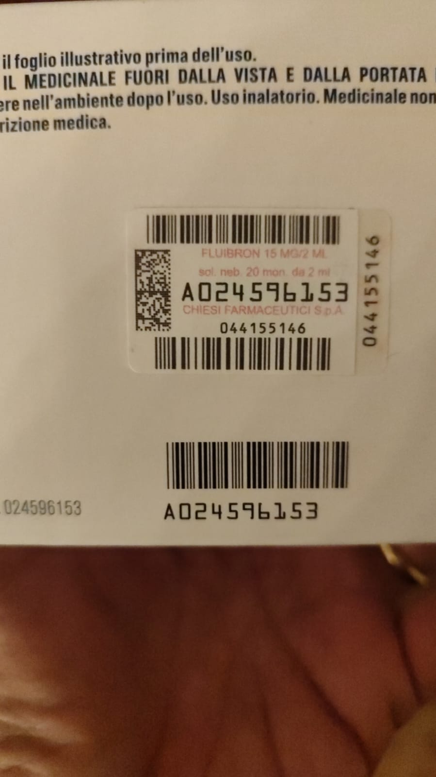 Esempio barcode ravvicinata